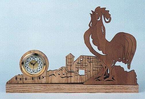 Rooster Scroll Saw Clock Pattern