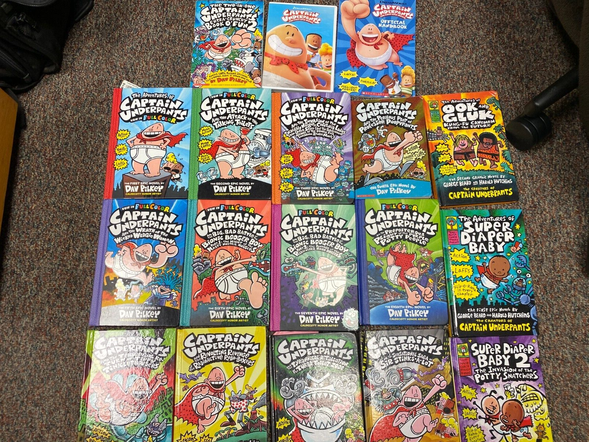 Captain Underpants Complete Collection by Dav Pilkey (17 Book Lot