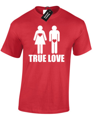TRUE LOVE HERREN T-SHIRT LUSTIGE HOCHZEIT EHEMANN FRAU BRAUT BRÄUTIGAM GESCHENK NEUHEIT