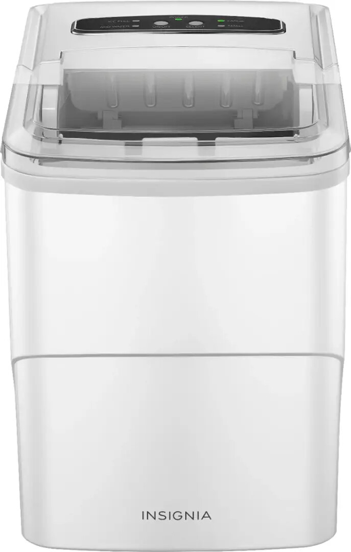 Insignia - Portable Ice Maker with Auto Shut-Off - White- OPEN BOX-image