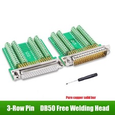 DB50 solder-free male connector solder-free plug 3-Row 50-Pin connector terminal