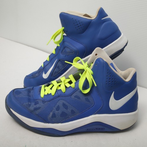 Nike Mens 11.5 Dual Fusion 536367-401 Blue Basketball Shoes Sneakers