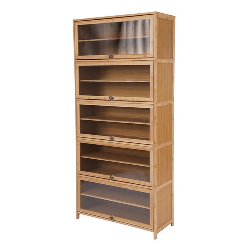 Zapatero de bambú de 10 niveles organizador de gabinete estante de madera soporte almacenamiento estante para libros - Imagen 10 de 16