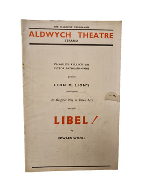 1934 Libel ! Doris Lytton Malcolm Keen Aubrey Mallalieu Guy Newall Ivan Wander