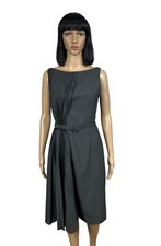 Valentino Belted Wool-Polyester Pleated Dress size 8