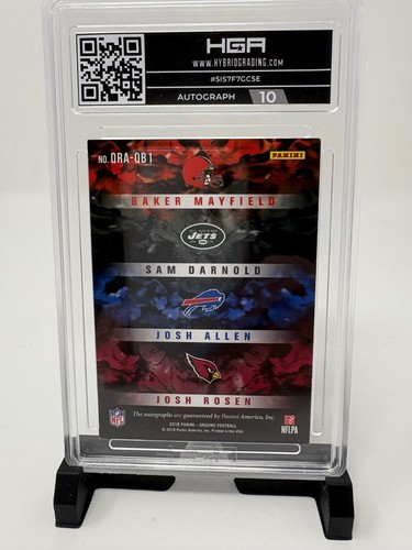 2018 Panini Origins 4 ON CARD RC Auto Josh Allen, Baker Mayfield, Sam Darnold /5 - Picture 2 of 2