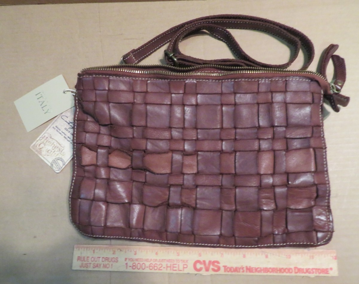 costanza rota leather backpack Tan Woven Cross Body  FABULUX COSTANZA ROTA Distressed Leather Cognac