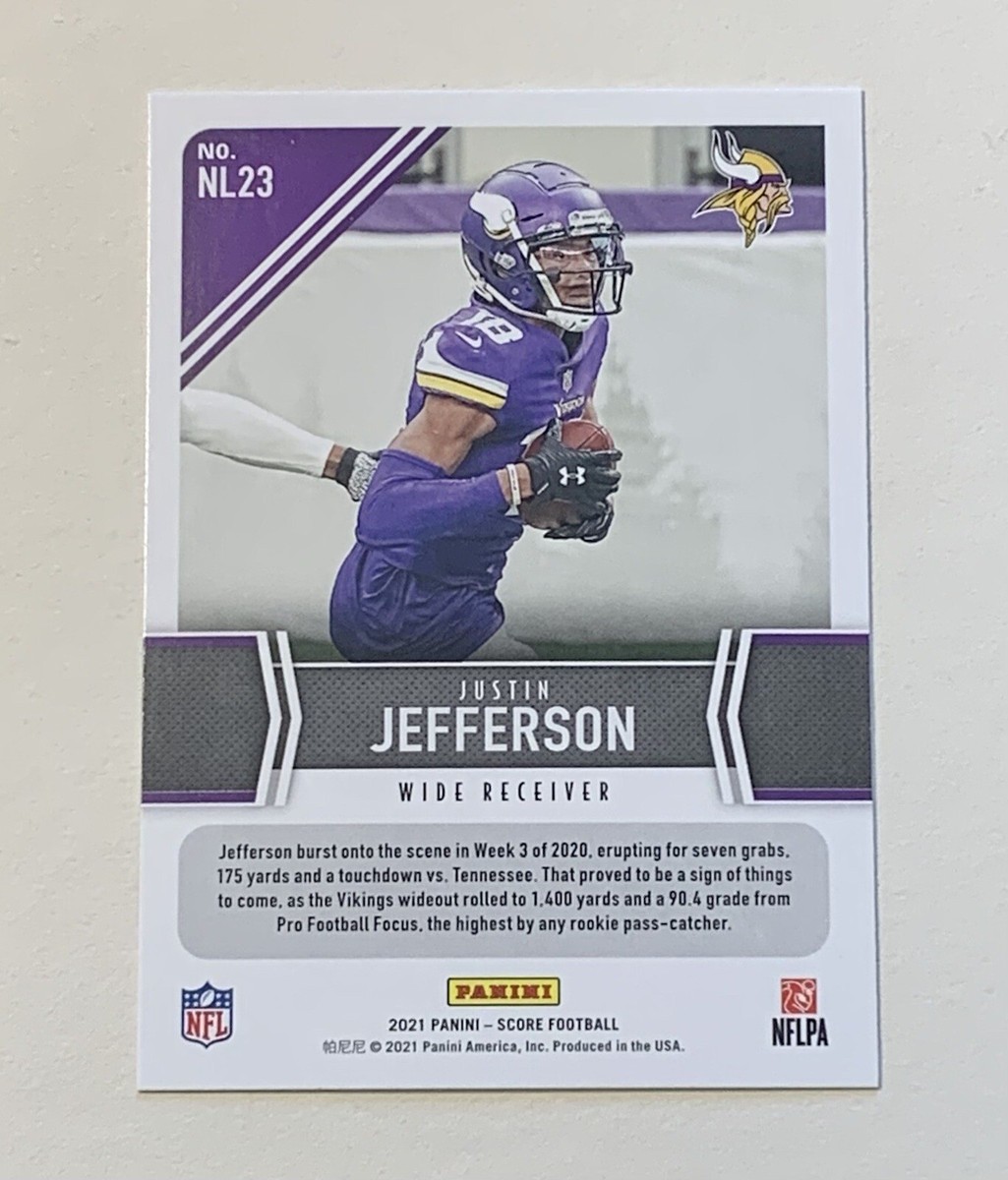 2021 Panini Score Justin Jefferson Next Level Stats #NL23