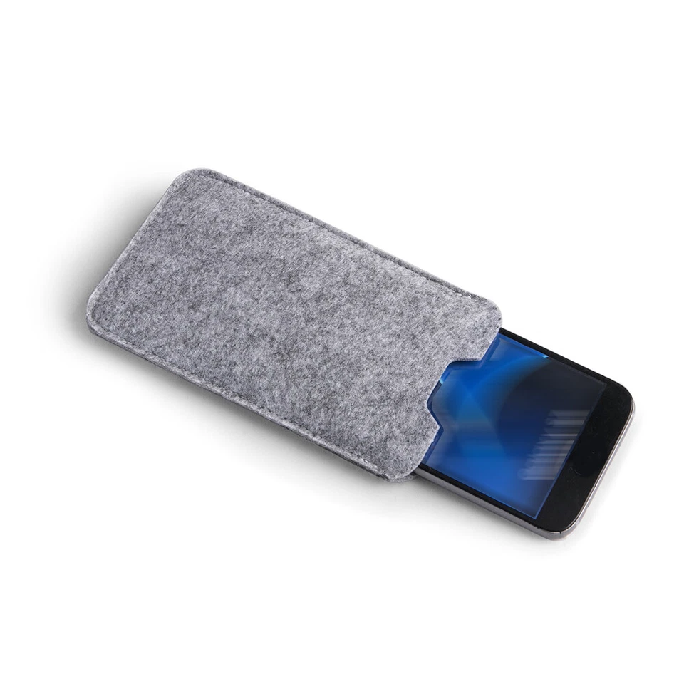 Pour Qilive Q.4868 Housse pochette sac étui protection feutre grise - Photo 3/3