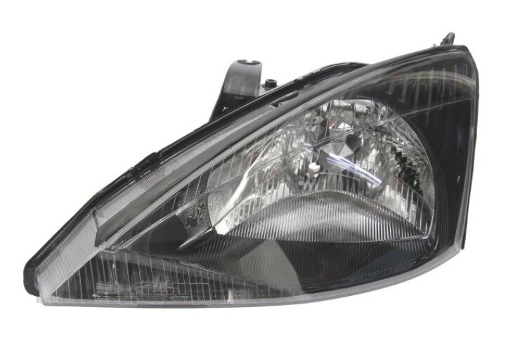 Phare avant gauche Ford Focus 1998 1999 2000 2001 électrique H4 fond noir