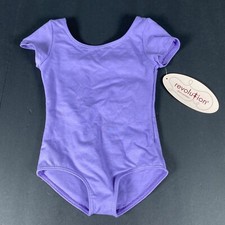 NWT Revolution Lavender Short Sleeve Dance Leotard SC Cotton/Spandex Blend