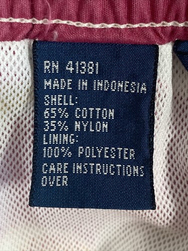 Polo Ralph Lauren Swim Trunks Mens 2X Big Hawaiian Floral Red Maroon Pocket - Picture 11 of 13