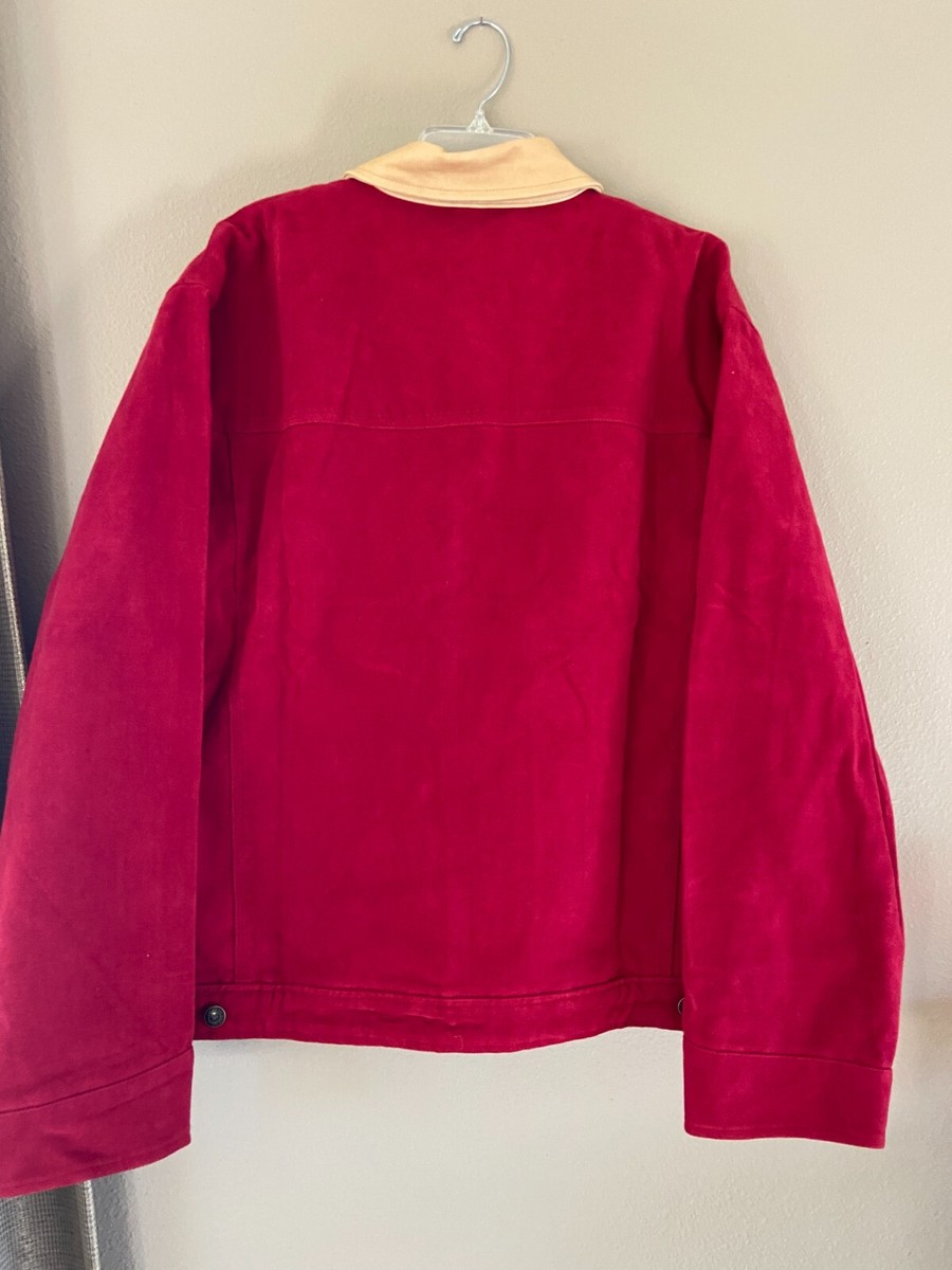 NEW~AMAZING!~Aime Leon Dore MOLESKIN RANCH RED JACKET SZ XL