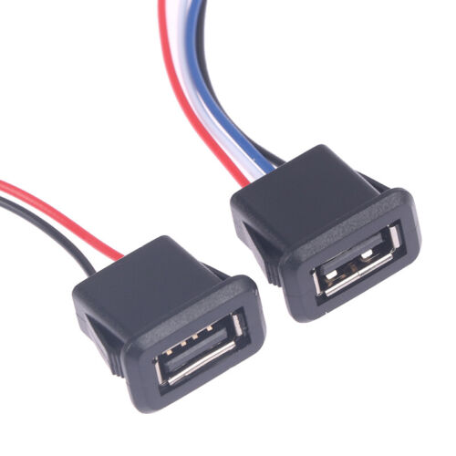 Connecteur de port de charge de prise d'alimentation femelle USB2.0 avec câble - Photo 2/14