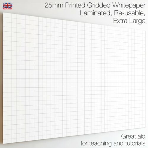 LAMINATED Square Grid Paper XL Sheet for School Teaching Classroom Learning - Picture 13 of 20