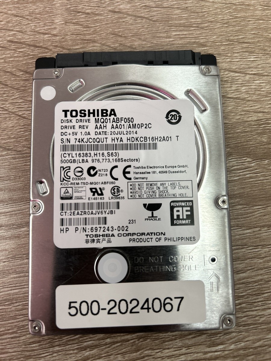 TOSHIBA MQ01ABF050 500GB HDD HARD 697243-002 HDKCB16H2A01 | eBay
