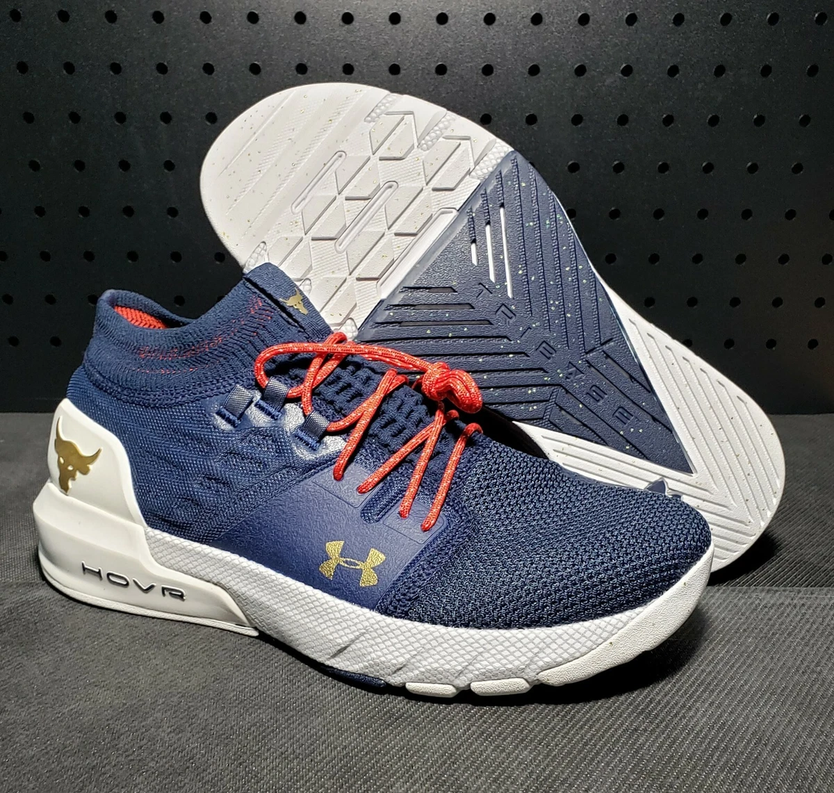 Under Armour HOVR Project Rock 2 Training Shoes Navy Women's Sz 8