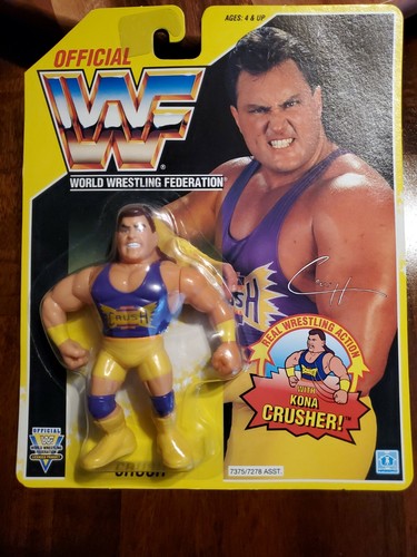 WWF Hasbro Crush Series 7 Yellow Card MOC ...