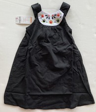 NWT Gymboree Palm Beach Paradise 3 3T Girls Black Gem Button Poplin Dress