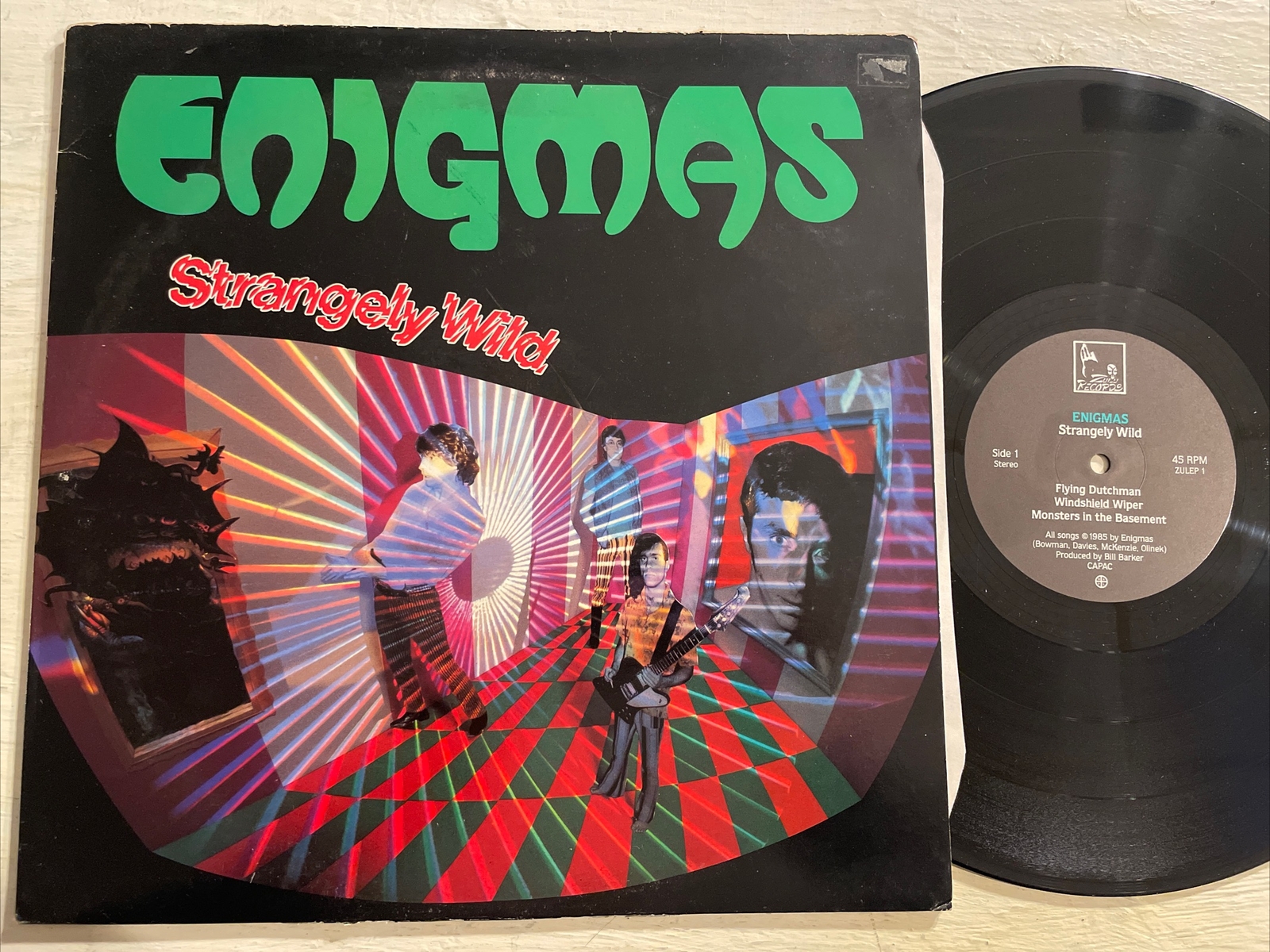 Enigmas Strangely Wild EP 45 rpm 1985 Zulu 1st Canadian Press Canada + Insert EX