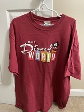 Vintage Walt Disney World Shirt Mickey Mouse Retro 60s Size XL