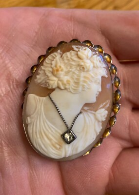 Antique Victorian 12K Gold Filled Natural High Relief Cameo