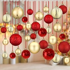 36 Pcs Christmas Hanging Balls Ornaments for Ceiling, Shatterproof Christmas ...