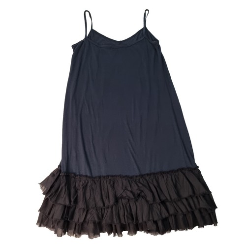 Elan Ibu Designs Sustainable Cotton Mini Slip Dress Size 1 XS Black Jersey EUC - Picture 2 of 8