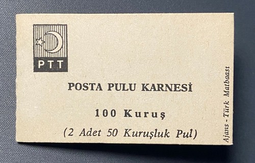 Turkey 1967 100 k Stamp Pane Complete Booklet Scott #1756b - Picture 2 of 3