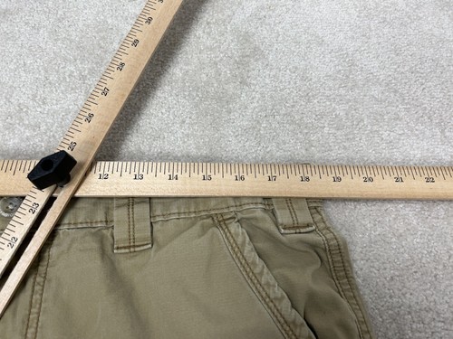 Eddie Bauer Shorts Mens 40 Green Cargo Pockets Khaki M Cotton Outdoors Hiker - Picture 5 of 14
