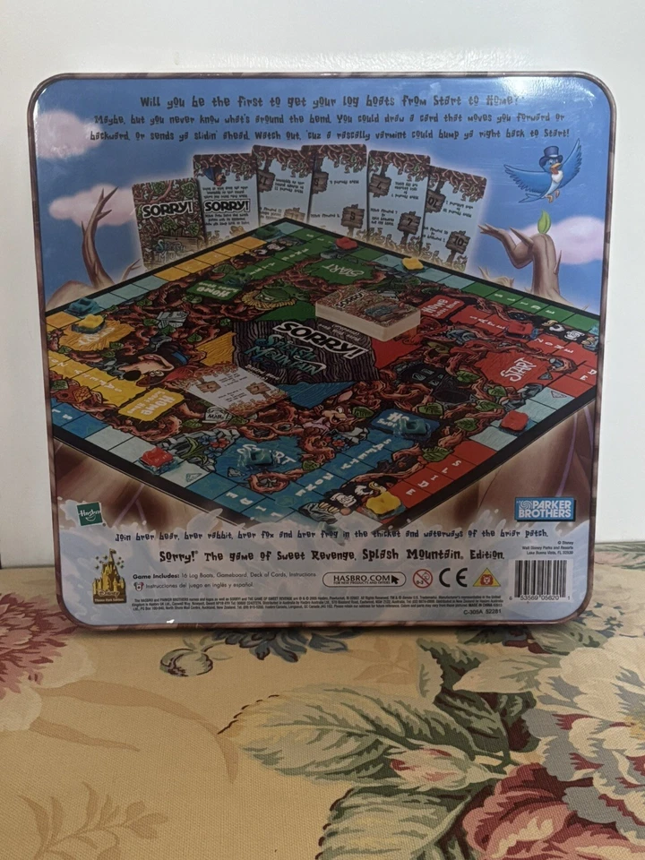 Disney Edición Parque Temático Splash Mountain Sorry Juego de Mesa Incompleto Foto 3 de 4
