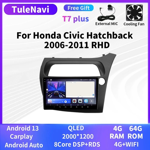 For Honda Civic Hatchback 2006-2011 Android Carplay Car Radio GPS Player Screen - Imagen 14 de 40