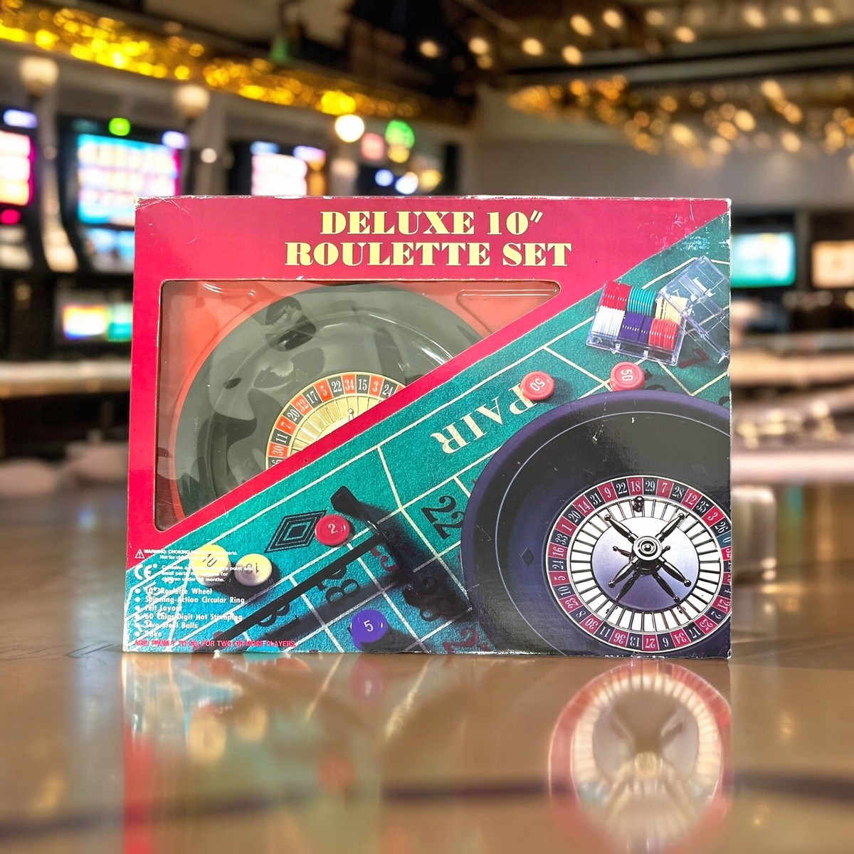 コレクション Real roulette set Deluxe 10” Roulette Wheel Set Spin Action + Felt Layout, 60