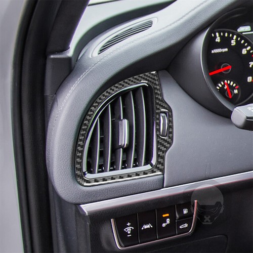 Cubierta de panel de ventilación de salida de aire lateral de fibra de carbono suave apta para Kia Stinger 2019-2023 - Imagen 3 de 13