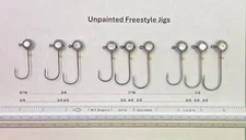 Freestyle Jigs with wire keeper (Unpainted)  Pack of 25, Heavy Wire Jig Hook