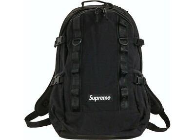 Supreme Canvas Backpack Black FW20 Brand New Sealed Free