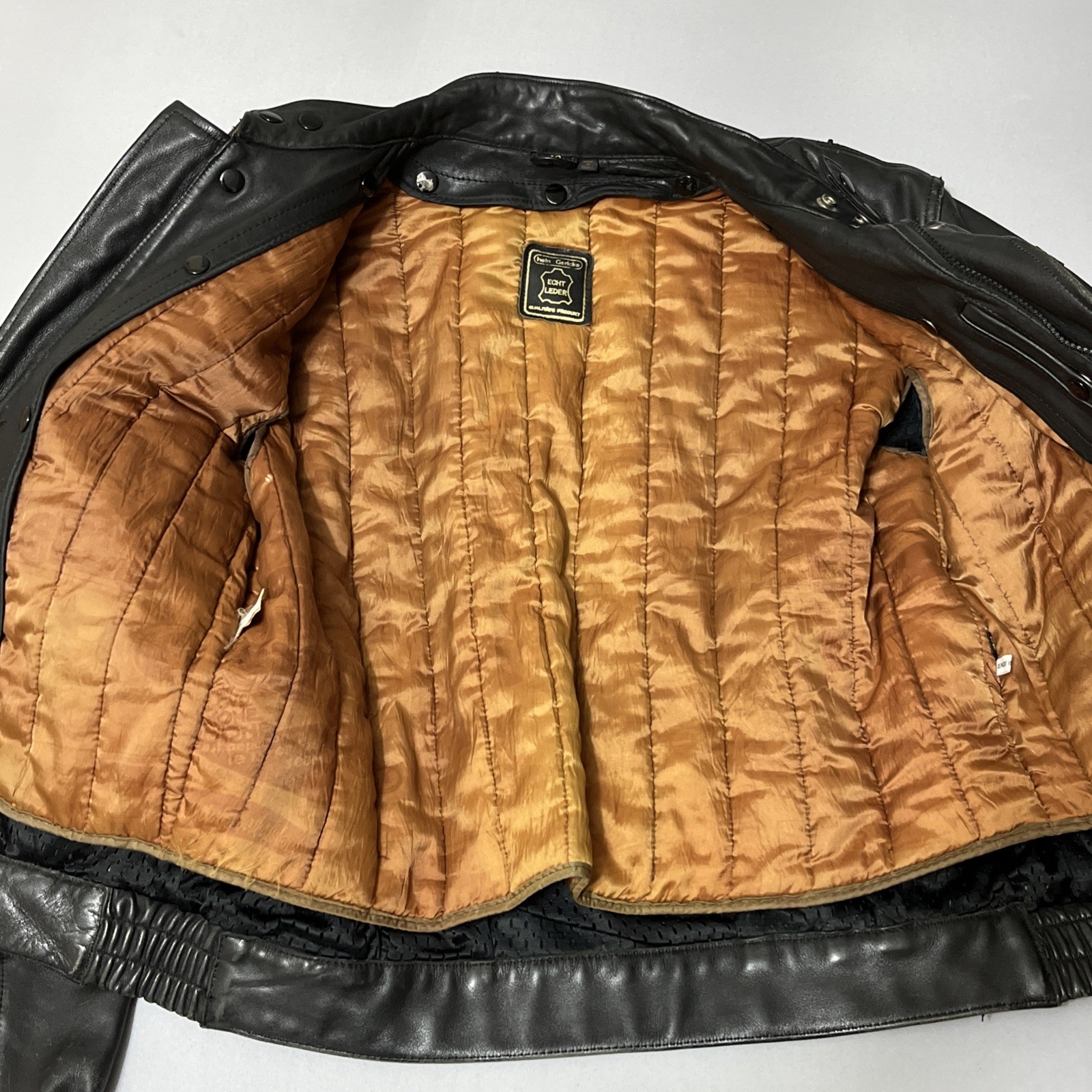 Hein Gericke Echt Leder Leather Motorcycle Jacket With Removable Liner Size 40