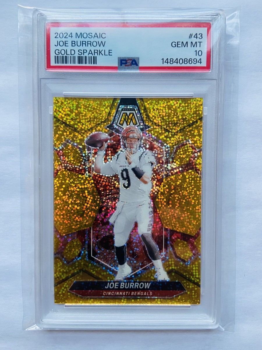 パニーニシャビ 2024 Panini Mosaic - Joe Burrow #43 Gold Sparkle Prizm /24 for