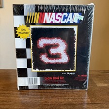 Sealed, Vintage Dale Earnhardt 3 Latch Hook Kit-7" x 7"-New in Box-NASCAR 2000