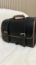 Borsa da sella posteriore in vera pelle Vespa - Nero/Marrone - 605887M00N - Look classico