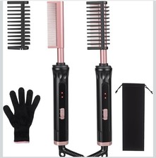 Hair Straightener Comb Pro Electric Beard Straightening Comb Heat Hot Comb Press