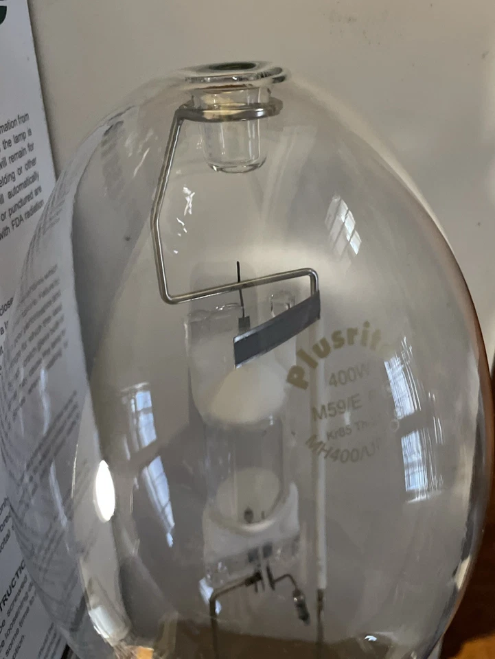 Plusrite 400W 金属卤化物灯 4 个灯泡! ED37 MH400/U/MOG — 第 3/4 张图片