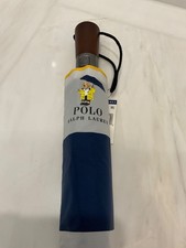NEW POLO Ralph Lauren Striped 36 YELLOW RAINCOAT BEAR Automatic Umbrella