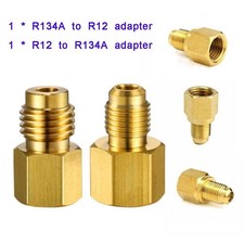 R12 to R134A Adapter Connector Adapter Connector 1/2 Acme Male R134a To R12