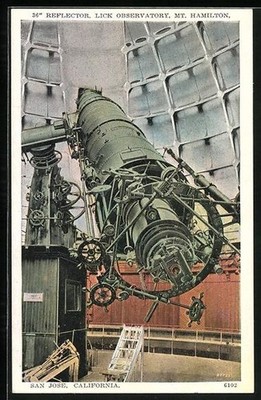 San Jose, CA, Relfector, Lick Observatory on Mount Hamilton, Ansichtskarte 