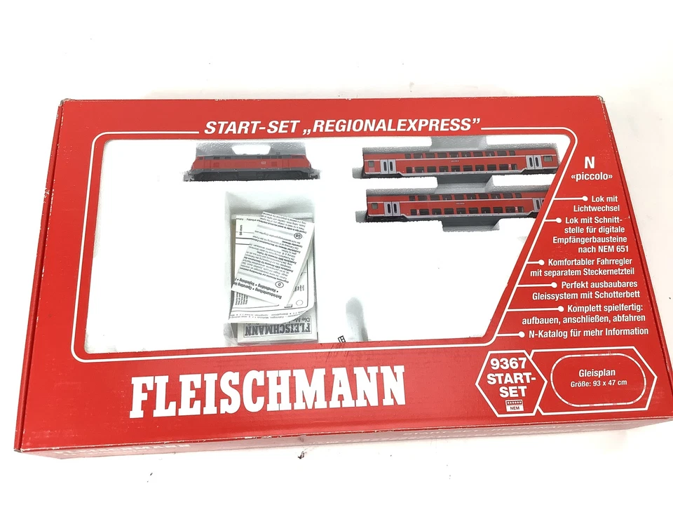 Fleischmann N aus 9367 Zugset "Regionalexpress" m. Diesellok BR 218 DB / NEM OVP