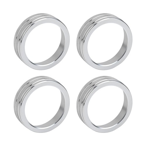 Knob Cover Set for VOLVO Models XC60 S60 S80 V40 Stylish Silver Alloy Design - Picture 14 of 21