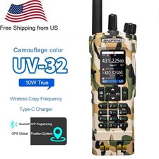 BAOFENG UV-32 GPS 10W Multi Band Transceiver Bluetooth Programming Two Way Radio