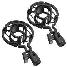 ThtRht 2 Pack Microphone Shock Mount Clip Universal Mic Mounts black
