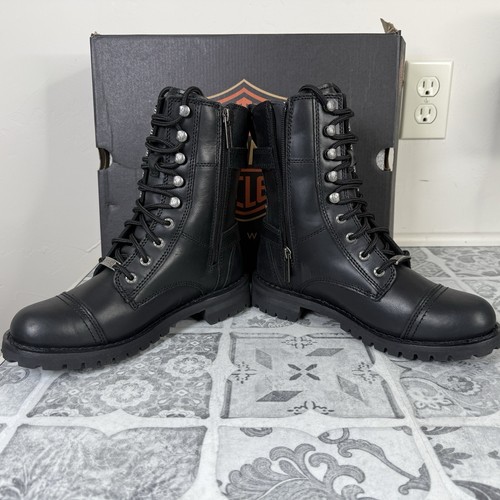 Harley-Davidson Damen Balsa Größe 7 Medium Motorradstiefel. Schwarz D83853 Neu mit Karton - Bild 4 von 11